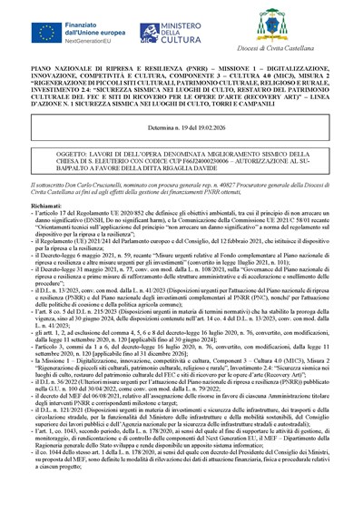 Determina n.19 - PNRR